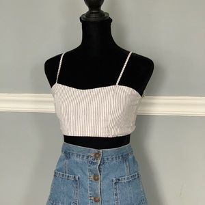 Cropped tank top with stripes!